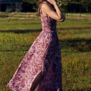 Banana Republic Smocked Maxi Dress in Pink Floral